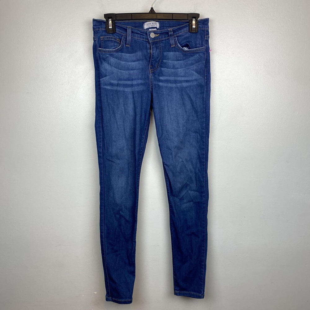 Judy Blue Jeans Womens‎ 7/28 Blue Skinny Stretch Denim Made in USA Style 8300